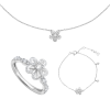 Bộ Trang Sức Vàng Trắng 10K Đính Đá ECZ | Laviq Jewelry