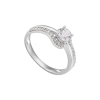 Nhẫn vàng trắng 10K đính đá ECZ thời thượng | Laviq Jewelry